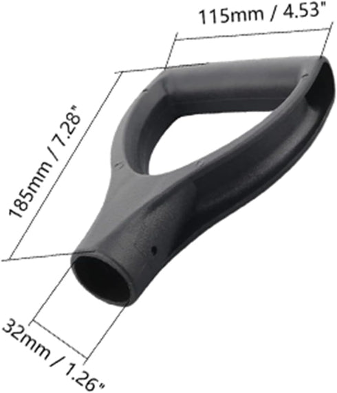 D Shaped Grip Plastic Shovel Handle Labor-Saving Ergonomic Replacement Garden Camp Winter Shovels Curved Snow Removal Backyard Digging Hand Soft U...