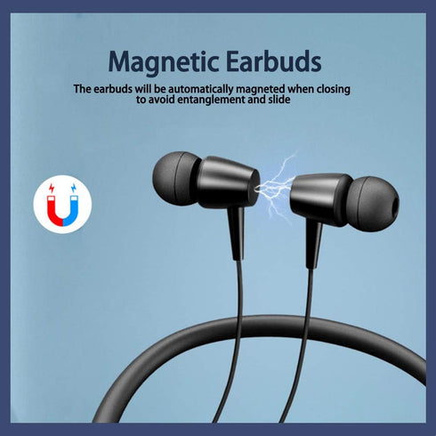 Bluetooth Headphones Wireless Neckband Bluetooth 5.0 Headset with 20 H Playtime, 10 mm Drivers, Magnetic Earbuds, Crystal-Clear Voice and Noise Ca...