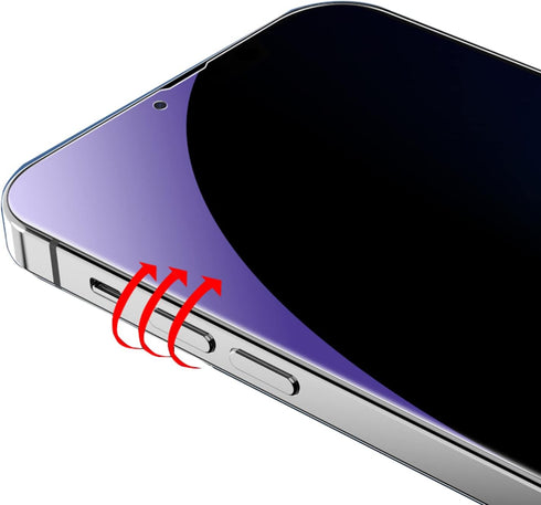 2 Pack Anti-Blue Privacy Tempered Glass Suit for iPhone 12 Pro Max Anti-Spy Screen Protector Anti-Peeping Film 9H Hardness Anti-scratch Full Cover...