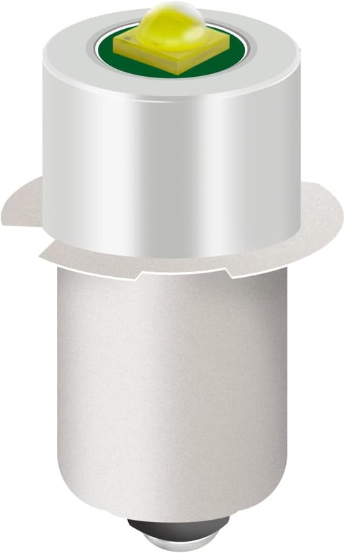 LED Flashlight Replacement Bulb with 18V 12V 19.2V 6-24 Volt and 3W 247LM and PR2 P13.5S LED Conversion Kit Compatible Ryobi Milwaukee Craftsman L...