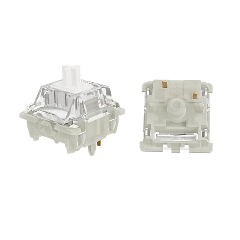 GATERON KS-9 Silent White 2.0 Keyboard Switches, RGB LED Pre Lubed 5 Pins 35gf Linear Key Switches for MX Mechanical Keyboard(35PCS)...