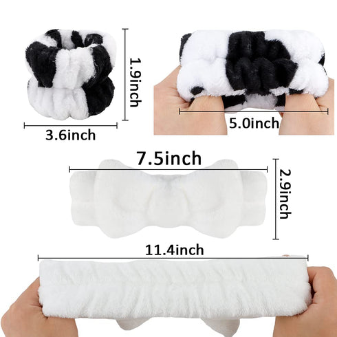 Canitor Spa Headband Wristband Set Skincare Headband for Washing Face Makeup Headband Wrist Bands Wrist Towels Preppy Teen Girl Gifts Trendy Stuff...