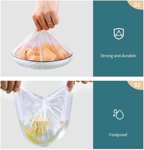 50PCS Bowl Covers for Bread Proofing, Disposiable Elastic Sourdough Bread Baking Supplies, Plastic Bowl Covers for Bread Rising, Stretchable Plast...