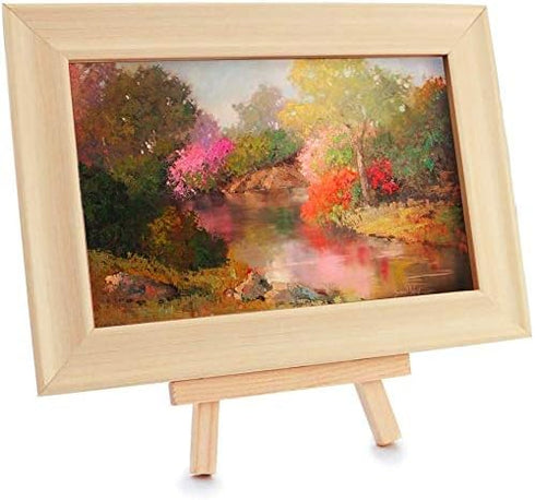30 Pack 5" Mini Wood Display Easel,Natural Wood Display Stand for Displaying Small Canvases,Business Cards,Photos,DIY Crafts,Home Decorations (2.7...