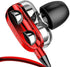 Wired Earphones with Microphone Headset Stereo Sound Quality Noise Canceling Headphones for Running/Cooking/Gym/Sports (A4- Red)...
