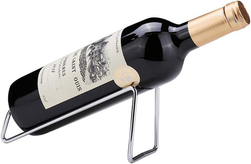 Metal Wine Rack Freestanding -Tabletop Wine Rack Holder - Countertop Wine Bottle Holder - Geometric Design for Table Top Wine Bottle Storage Rack,...