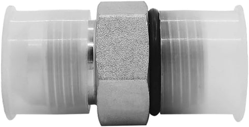 (2-PACK) 6400-08-08-O Hydraulic Hose Adapter Fitting 1/2" Male JIC 37° Flare (3/4"-16UNF) × 1/2" Male O-Ring Boss (3/4"-16UNF) SAE Straight Pipe J...