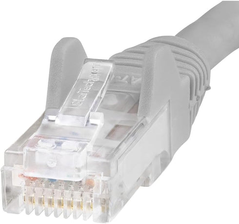 StarTech.com 4ft CAT6 Ethernet Cable - Gray CAT 6 Gigabit Ethernet Wire -650MHz 100W PoE RJ45 UTP Network/Patch Cord Snagless w/Strain Relief Fluk...