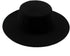 1PCS Black Classic Flat Top Blend Fedora Hat Brim Church Derby Cap for Unisex Men Women Head Circumference 22-22.8in...