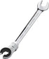 1PC 16mm Open Flex-Head Ratcheting Wrench, Metric Ratcheting Spanner with 75 Teeth, Chrome Vanadium Steel Tubing Ratchet Spanner...