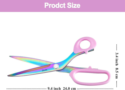 Fabric Scissors, 9" Titanium Coating Sewing Scissors, All Purpose Sharp Heavy Duty Fabric Scissors for Cutting Clothes Leather Classic Stainless S...