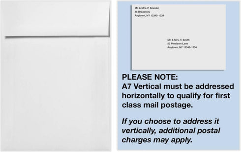 LUXPaper Vertical A7 Invitation Envelopes | 5 1/4" x 7 1/4" | Bright White | 70lb. Text | 50 Qty...