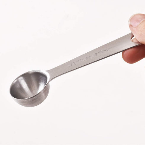 Newk 6 PCS Measuring Spoons, Stainless Steel Metal Kitchen Measuring Tools Set for Dry and Liquid Ingredients-1/8 tsp, 1/4 tsp, 1/2 tsp, 1 tsp, 1/...
