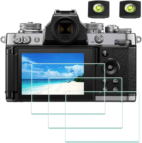 Screen Protector for Nikon Z fc Zfc Digital Camera & Hot Shoe Cover, 0.3mm 9H Hardness Tempered Glass Saver Anti-Scrach Anti-Fingerprint Anti-Bubb...