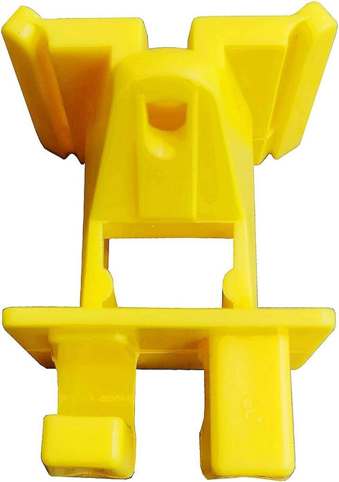 25 Pack Electric Fence Wood Post, Nail on Insulators, Nail In Insulators, 1-1/2 Inch Extender Wood Post Insulators with Nails - Yellow (25 Pack)...