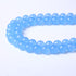 60PCS 6MM Natural Aquamarine Chalcedony Stone Beads Energy Healing Beads for DIY Jewelry Bracelet Necklace Making for Jewelry Making15Inch...