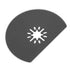 10Pcs Oscillating Saw Blades 80mm/3.1inch High Carbon Steel Semicircle Oscillating Multitool Quick Release Kit for Sanding, Grinding and Cutting...