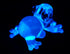 Garden Deco Glow in The Dark Tiny Baby Frog Hand Blown Art Glass Figurine Ornament Sculpture...