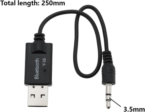 Create idea 2Pcs USB Bluetooth to AUX Cable Receiver 3.5mm in-Line Bluetooth Audio Adapter Compatible with Mini Cooper Gen 2 3 R56 R55 F56 F55 R60...
