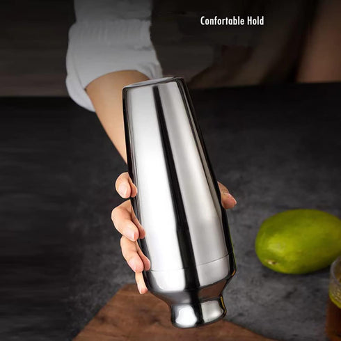 FRONTIER Cocktail Wine Shaker - Stainless Steel Martini Shaker with Cap and Strainer - 10OZ...