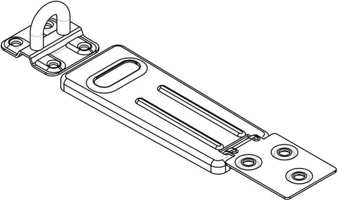 QCAA Security Concealed Hasp & Staple, Steel, 4-1/2", Zinc Plated, 2 Pack, Made in Taiwan...