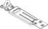 QCAA Security Concealed Hasp & Staple, Steel, 4-1/2", Zinc Plated, 2 Pack, Made in Taiwan...