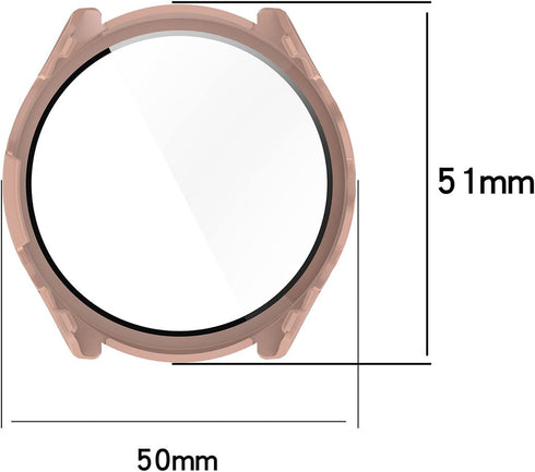 Smartwatch Full Coverage PC Protective Case Cover With Tempered Glass Screen Protector For Garmin Forerunner 965, Soft And Durable Black...