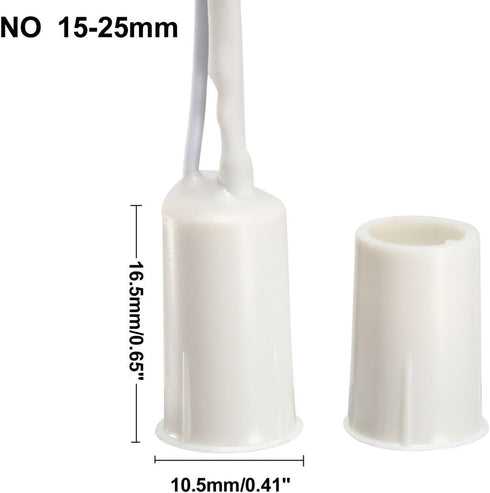 uxcell N.O. Recessed Wired Security Window Door Contact Sensor Alarm Magnetic Reed Switch White RC-33...