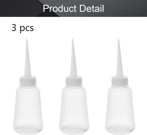 Utoolmart 3pcs Squeeze Bottle 150ml Plastic Glue Oil Bottle Wash Bottles for DIY Label Tattoo...
