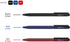 Monami Trifis (Triffis) Oil-Based Ballpoint Pen 0.7mm Set of 5 Ink-Red 1, Blue 1, Black 3...