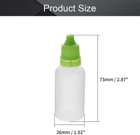 Othmro 10Pcs 0.7oz PE Plastic Bottles Lab Eye Dropper Bottles 20ml Squeezable Eye Liquid Dropper Bottles Small Mouth Drop Bottles Liquid Sample Se...