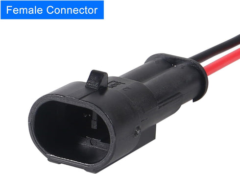 10 Pack 2 Pin Wire Connector 16 AWG Waterproof Automotive Electrical Connectors Deutsch Connector Male and Female Wire Connectors for Car Truck Bo...
