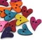 KARMELLING 100PC Heart Shape Mixed Colors Wood Buttons 2 Hole Scrapbooking Sewing Buttons 21mm x 17mm(7/8"x 5/8")...