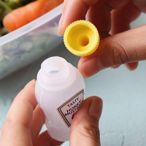 RAYNAG 6 Pack Mini Squeeze Ketchup Bottles, 25ml Ketchup and Mustard Bottles for Lunch Bento Box Accessories...