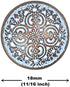Bezelry 12 Pieces Flowery Engraving Copper Blue Openwork Metal Shank Buttons 18mm (11/16 inch)...