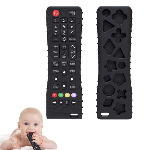 Baby Teether Toys Soft Remote Control Shape Teething Toy for Babies, Silicone Chew Toy Teething Relief Early Educational Sensory Toys for Boys and...