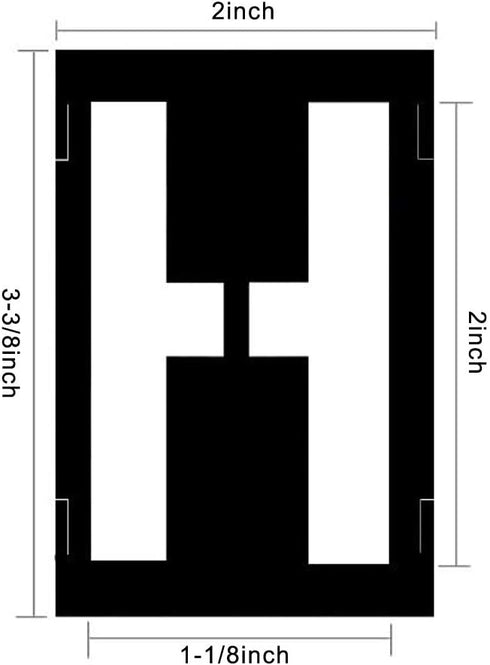 2 inch Letter Stencils Kit, Plastic Letters and Numbers Interlocking Stencil Set 138 Piece...