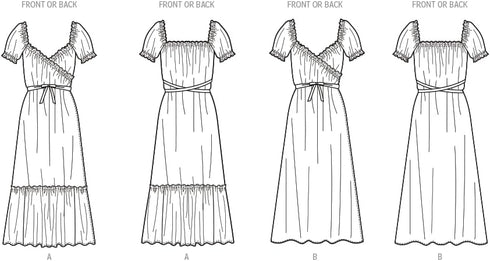 McCall's Misses' 1970's Vintage Wrap Dress Sewing Pattern Kit by Laura Ashley, Design Code M8358, Sizes 16-18-20-22-24...