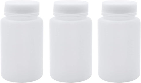 3Pcs 250ml Plastic Wide Mouth Laboratory Reagent Bottles Sample Sealing Bottles...