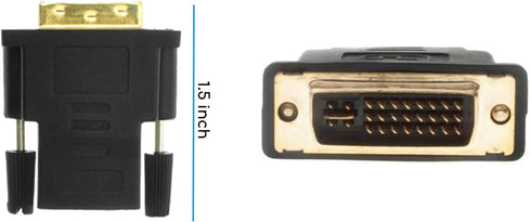 KUJOBUY DVI-I Dual-Link 24+5 Male to HDMI Female Adapter DVI to HDMI Adapter 1080p Converter PC Playstation TV DVD Full HD High Speed Blu-Ray Disc...