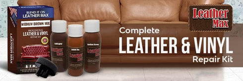 Leather Max Quick Blend Refinish and Repair Kit, Restore Couches, Recolor Furniture & Repair Car Seats, Jackets, Sofa, Boots / 3 Color Shades to B...