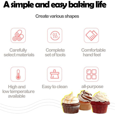 48-Piece Numbered Piping Tips, Cookie Icing Tips, Cookie Decorating Kit, Cake Decorating Tips for Cupcakes Cookies, Cake Supply Master Decorating ...