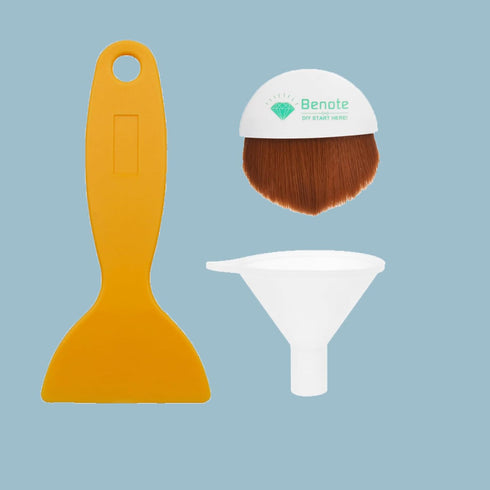 Benote Diamond Art Painting Accessories Tools, Diamond Paint Brush, Straightener Fix Tool, Silicone Foldable Funnel, 5D Diamond Art Kits for Diamo...