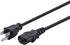 Monoprice 3ft 16AWG Power Cord Cable w/ 3 Conductor PC Power Connector Socket (C13/5-15P) - Black...
