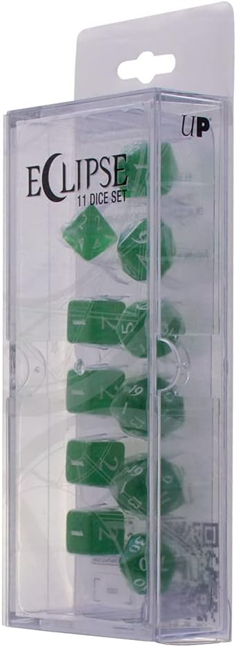 Ultra PRO - Eclipse 11 Dice Set (Forest Green) - Great Dice Set for All Kinds of Card Games and Board Games Such As, DND, MTG, and RPG - UP Your G...