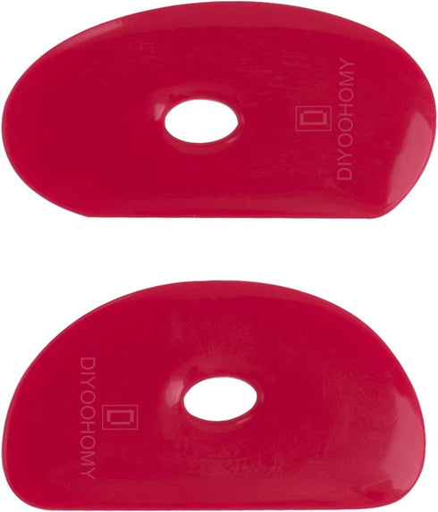 DIYOOHOMY Pottery Ribs for Pottery Tools and Clay Tools, Soft Silicone Ceramic Supplies Kit for Shapes Sculpting,Mud,Trimming,Throwing (2)...