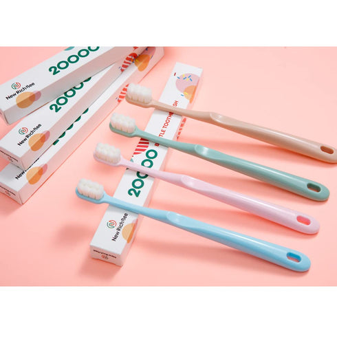 [Upgrade Version 4 Pack Micro Nano Extra Soft Toothbrush for Adult,20000 Soft Bristle Toothbrush for Sensitive Teeth or Gum Clean Effectively?Espe...