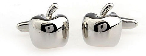 Apple Teacher Pair Cufflinks in a Presentation Gift Box & Polishing Cloth...