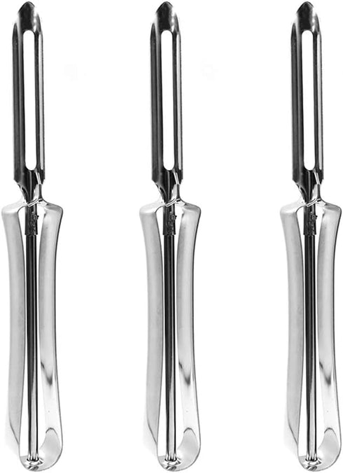 Vegetable Peeler, Stainless Steel Rotary Peeler for Potatoes Carrots Apples Pears (Set of 3) By Lechay...