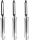 Vegetable Peeler, Stainless Steel Rotary Peeler for Potatoes Carrots Apples Pears (Set of 3) By Lechay...